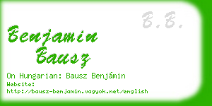 benjamin bausz business card